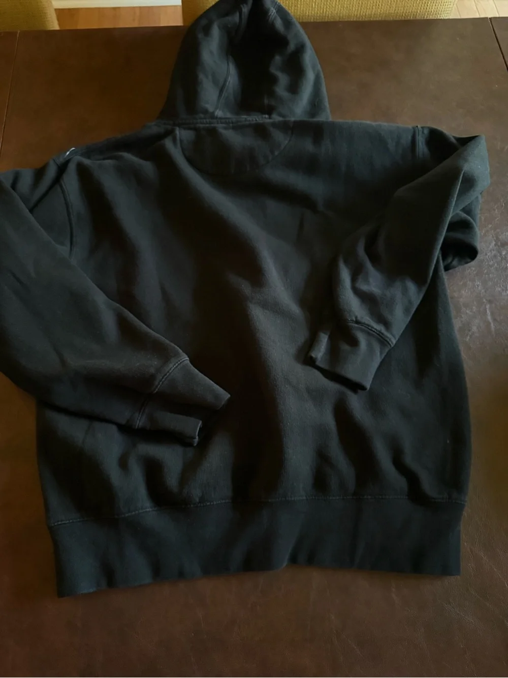 Men’s Black Hoodie with Bold White Logo